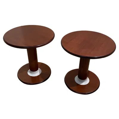 Pre-owned Ettore Sottsass Walnut Rocchetto Side Table For Poltronova, 1964, Set Of 2 In Brown