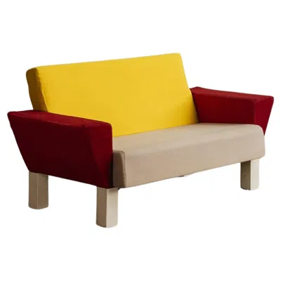 Pre-owned Ettore Sottsass “westside” Sofa For Knoll International, 1982 In Yellow