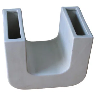 Pre-owned Ettore Sottsass White Glazed Ceramic Vase Particular Shape  Style, 1960s