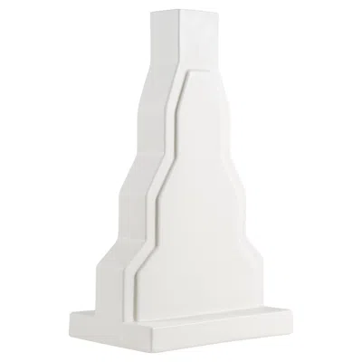 Pre-owned Ettore Sottsass Y23 Vase In White Enameled Ceramic Yantra Series Poltronova 70s