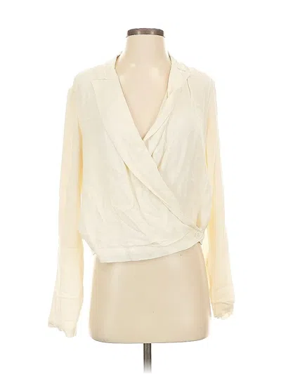 Pre-owned Ett:twa By Anthropologie Long Sleeve Blouse In White
