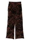 Etudes Studio Abstract-print Velour Trousers In Black