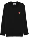 Etudes Studio Apple-embroidered Sweatshirt In Black