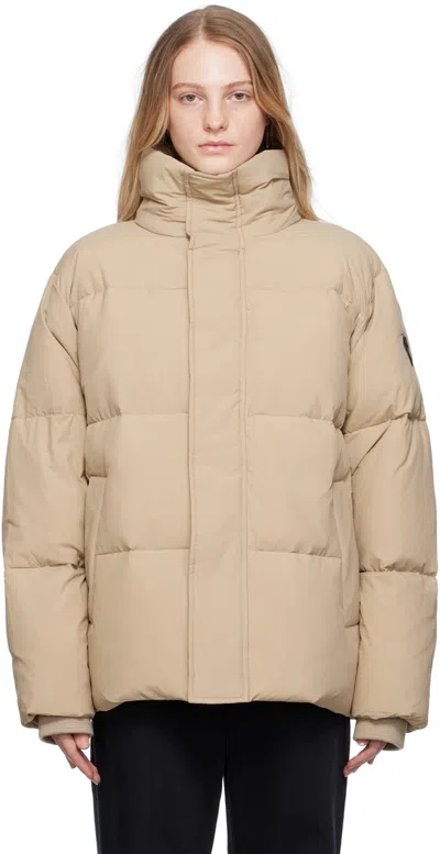 Etudes Studio Beige Polaris Down Jacket In Sand