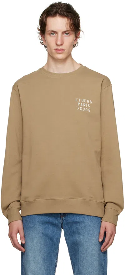 Etudes Studio Beige Story Small Sweatshirt In Stencil Sand
