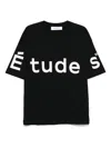 Etudes Studio Black Big 'études' Relax T-shirt In Black