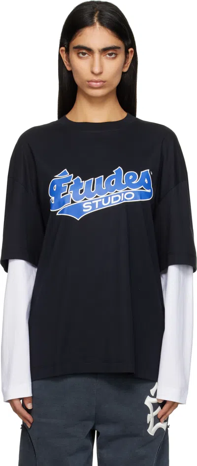 Etudes Studio Black Double Sleeve T-shirt