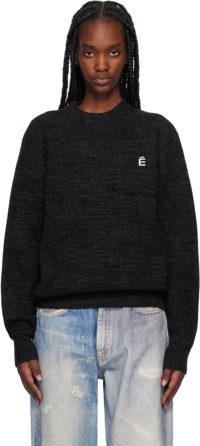 Etudes Studio Black Regular Round Neck Sweater