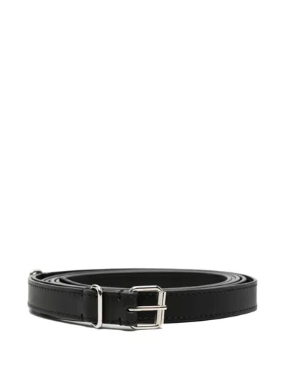 Etudes Studio Buckle Leather Belt In Black