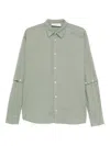 Etudes Studio Buttoned Sleeve Shirt In Gray
