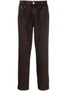 Etudes Studio Cinema Organic Cotton Tapared Jeans In Brown