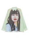 Etudes Studio Claire Portrait-print Shirt In Green