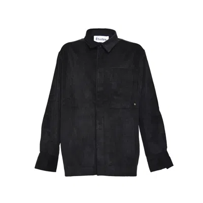 Etudes Studio Corduroy Black Oversized Shirt Jacket