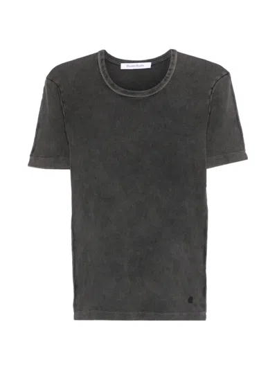 Etudes Studio Crew-neck Rib T-shirt In Black