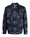 Etudes Studio Crown-print Denim Jacket In Black