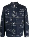 Etudes Studio Crown-print Denim Jacket In Blau
