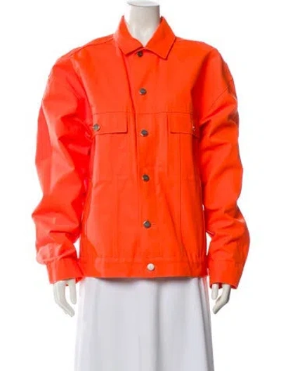 Pre-owned Etudes Studio Denim Jacket In Orange