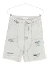 Etudes Studio Distressed Pocket Shorts In Blue