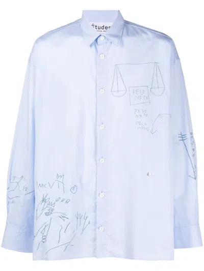 ETUDES STUDIO DOODLE-PRINT BUTTON-UP SHIRT