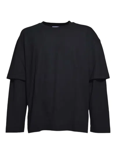 Etudes Studio Sleeve Detail T-shirt In Black