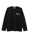 Etudes Studio Double-sleeves Cotton T-shirt In Black