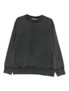 Etudes Studio É Crew-neck Washed-effect Sweatshirt In Gray