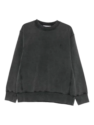 Etudes Studio É Crew-neck Washed-effect Sweatshirt In Gray