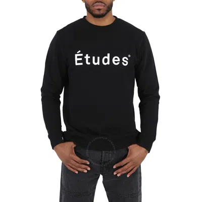 Etudes Studio Logo-print Organic-cotton Sweatshirt In Black