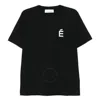 Etudes Studio E Logo Embroidered Regular T-shirt In Black