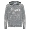 Etudes Studio Etudes Logo Print Hooded Sweater In Blue