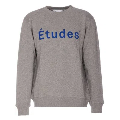 Etudes Studio Etudes Logo Print Long Sleeves Sweatshirt In Gray