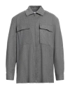 Etudes Studio Études Man Shirt Grey Size 38 Virgin Wool, Polyamide In Grey