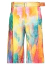 Etudes Studio Tie-dye-print Pleated Wide-leg Shorts In Orange