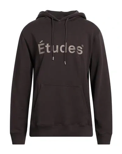 ETUDES STUDIO ÉTUDES MAN SWEATSHIRT DARK BROWN SIZE XL ORGANIC COTTON