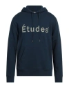 Etudes Studio Etudes Logo Printed Drawstring Hoodie In Navy Blue