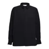 Etudes Studio Single-breasted Wool Flannel Shirt Jacket In Black