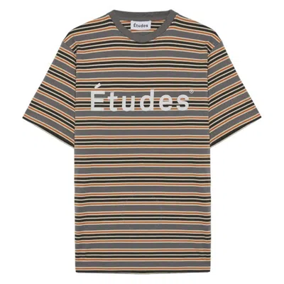 Etudes Studio Etudes Striped Patterned Wonder T-shirt In Orange