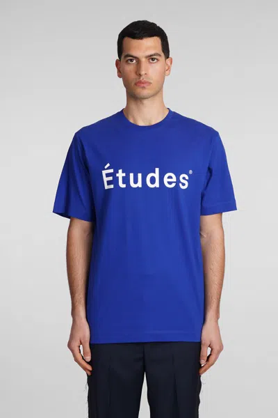 Etudes Studio Etudes Wonder Logo Cotton T-shirt In Blue