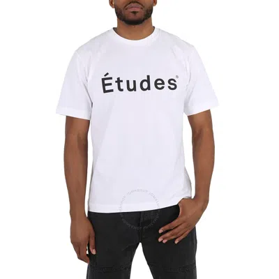 Etudes Studio Études White Cotton Wonder T-shirt With Logo Print Etudes