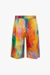 Etudes Studio Tie-dye-print Pleated Wide-leg Shorts In Multicolour