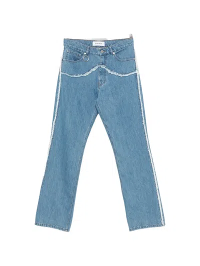Etudes Studio Frayed Bootcut Jeans In Multi