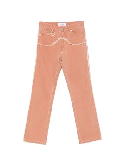 Etudes Studio Frayed-edge Bootcut Jeans In Orange