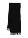 Etudes Studio Fringed Wool Scarf In Black