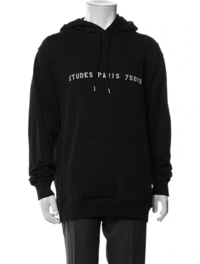 Pre-owned Etudes Studio Graphic Print Crew Neck Hoodie In Black