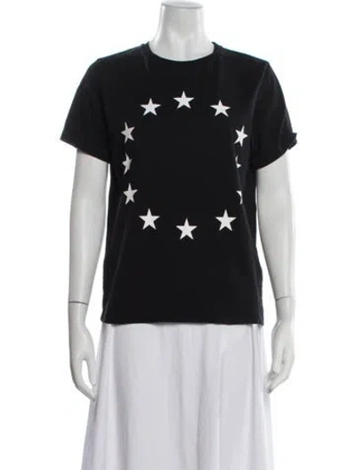 Pre-owned Etudes Studio Graphic Print Crew Neck T-shirt In Black