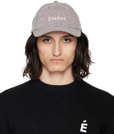 Etudes Studio Gray Booster Études Bleached Cap In Dk Grey