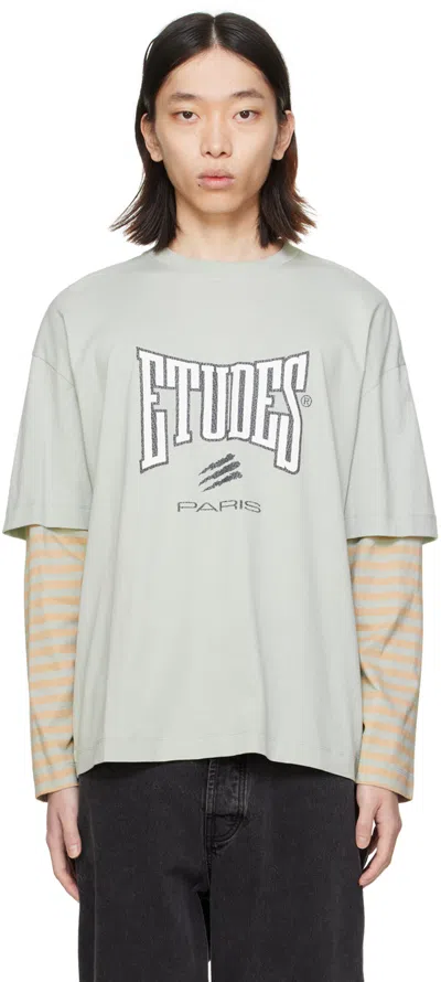 Etudes Studio Gray Goudron Boxing Pigeon Long Sleeve T-shirt In Grey
