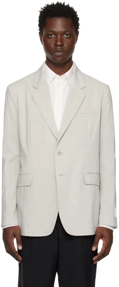 Etudes Studio Gray Plane Blazer In Grey