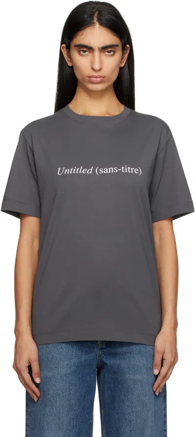 Etudes Studio Gray 'untitled' Regular T-shirt In Anthracite