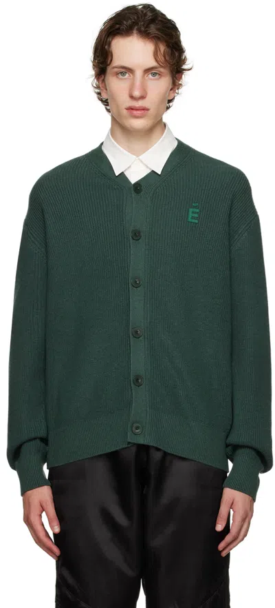 Etudes Studio Green Boris Cardigan In Dk Green